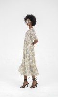 SIXDO Floral Woven Midi Dress
